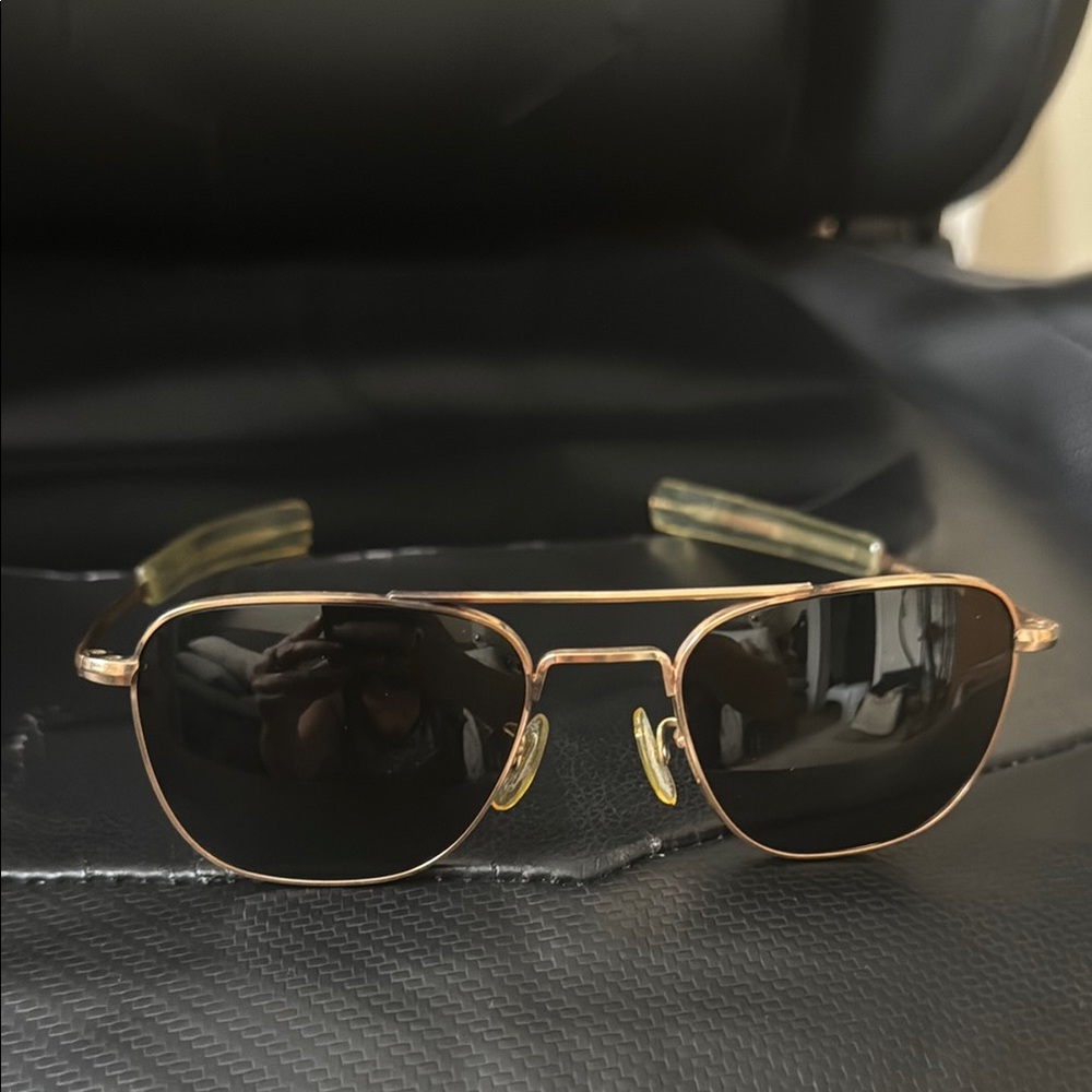Gold Aviator Sunglasses